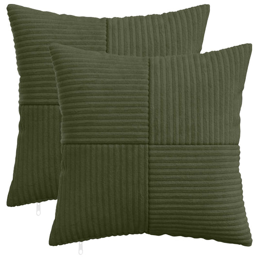 Federa 2 pcs ALMELO Verde 45 x 45 cm corduroy | homemem39