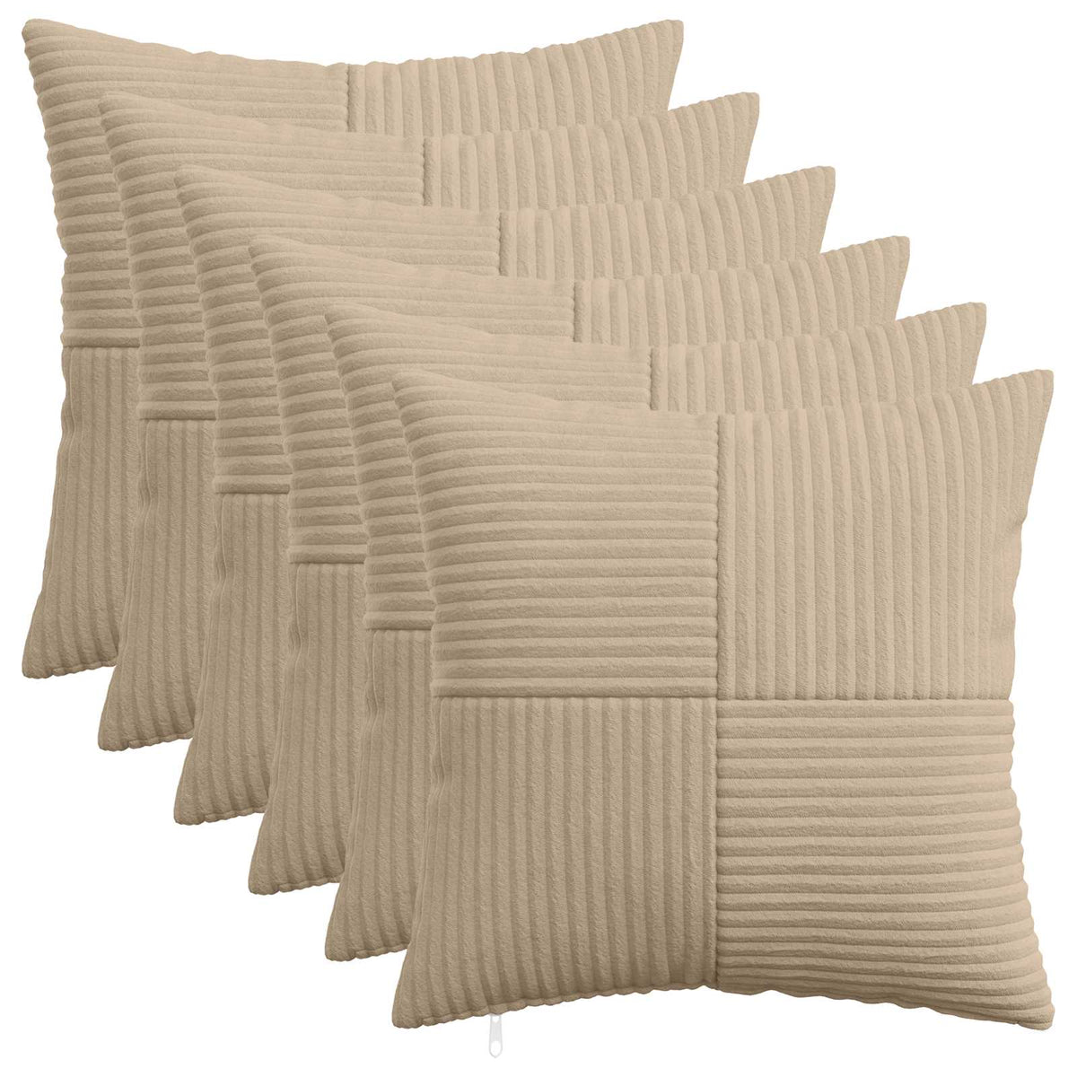 Federa 6 pcs ALMELO Tortora 45 x 45 cm corduroy | homemem39