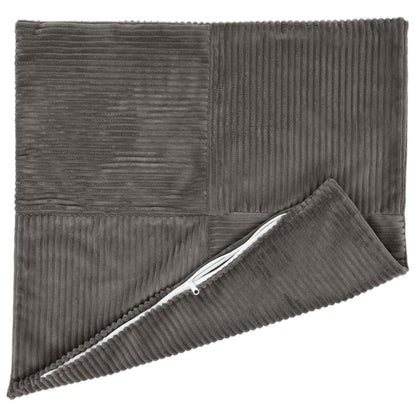 Federa 12 pcs ALMELO Grigio Scuro 50 x 50 cm corduroy | homemem39
