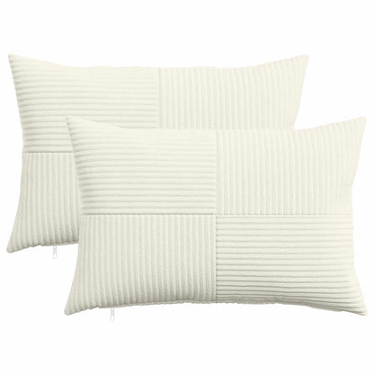 Federa 2 pcs ALMELO Crema 50 x 70 cm corduroy | homemem39