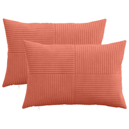 Federa 2 pcs ALMELO Rosso Arancio 50 x 70 cm corduroy | homemem39