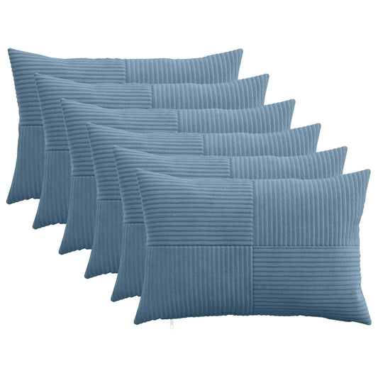 Federa 6 pcs ALMELO Blu 50 x 75 cm corduroy | homemem39