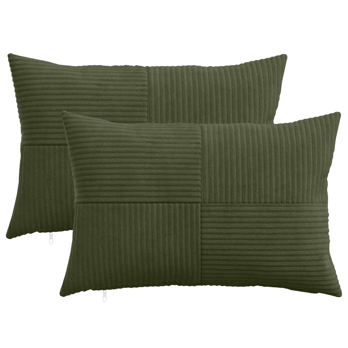 Federa 2 pcs ALMELO Verde 50 x 80 cm corduroy | homemem39