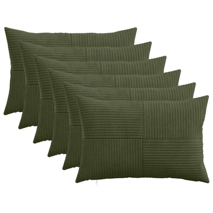 Federa 6 pcs ALMELO Verde 50 x 80 cm corduroy | homemem39