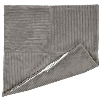 Federa 6 pcs ALMELO Grigio Chiaro 55 x 55 cm corduroy | homemem39