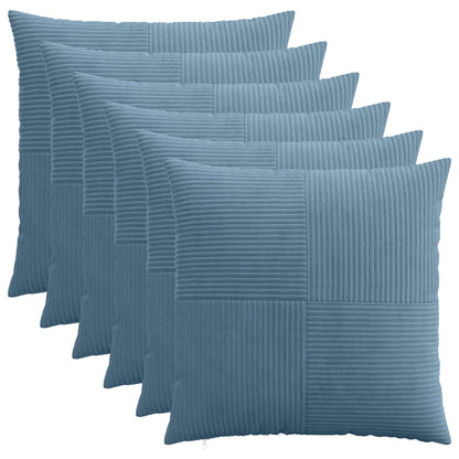 Federa 6 pcs ALMELO Blu 55 x 55 cm corduroy | homemem39