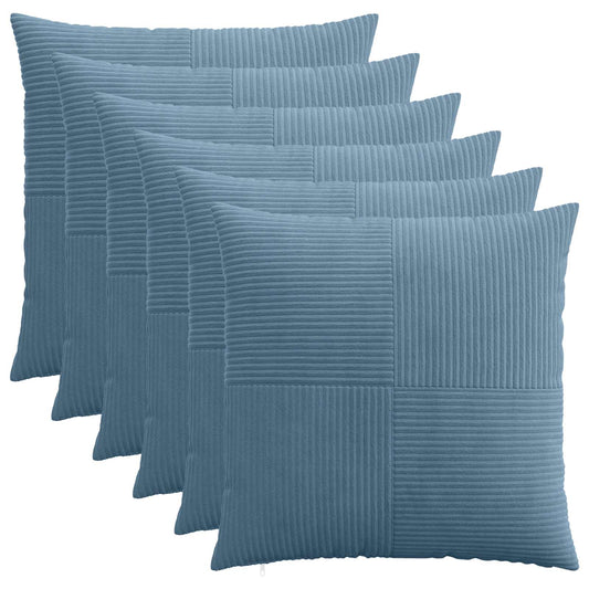 Federa 6 pcs ALMELO Blu 55 x 55 cm corduroy | homemem39