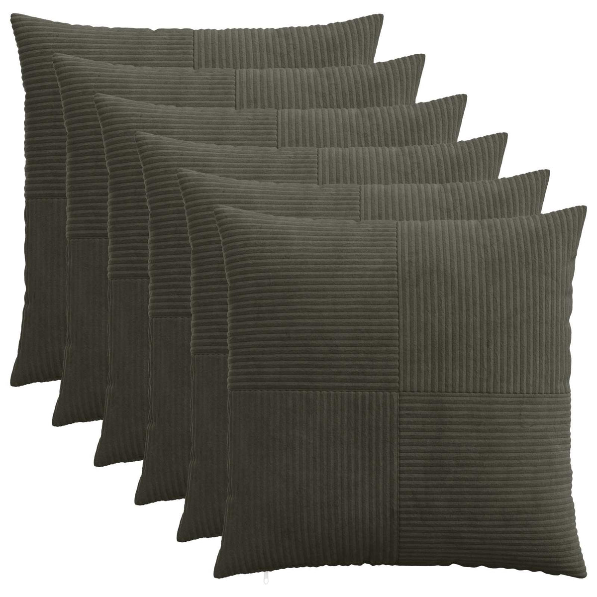 Federa 6 pcs ALMELO Antracite 55 x 55 cm corduroy | homemem39