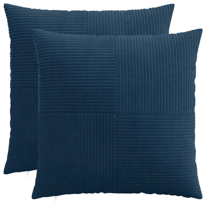 Federa 2 pcs ALMELO Blu navy 55 x 55 cm corduroy | homemem39