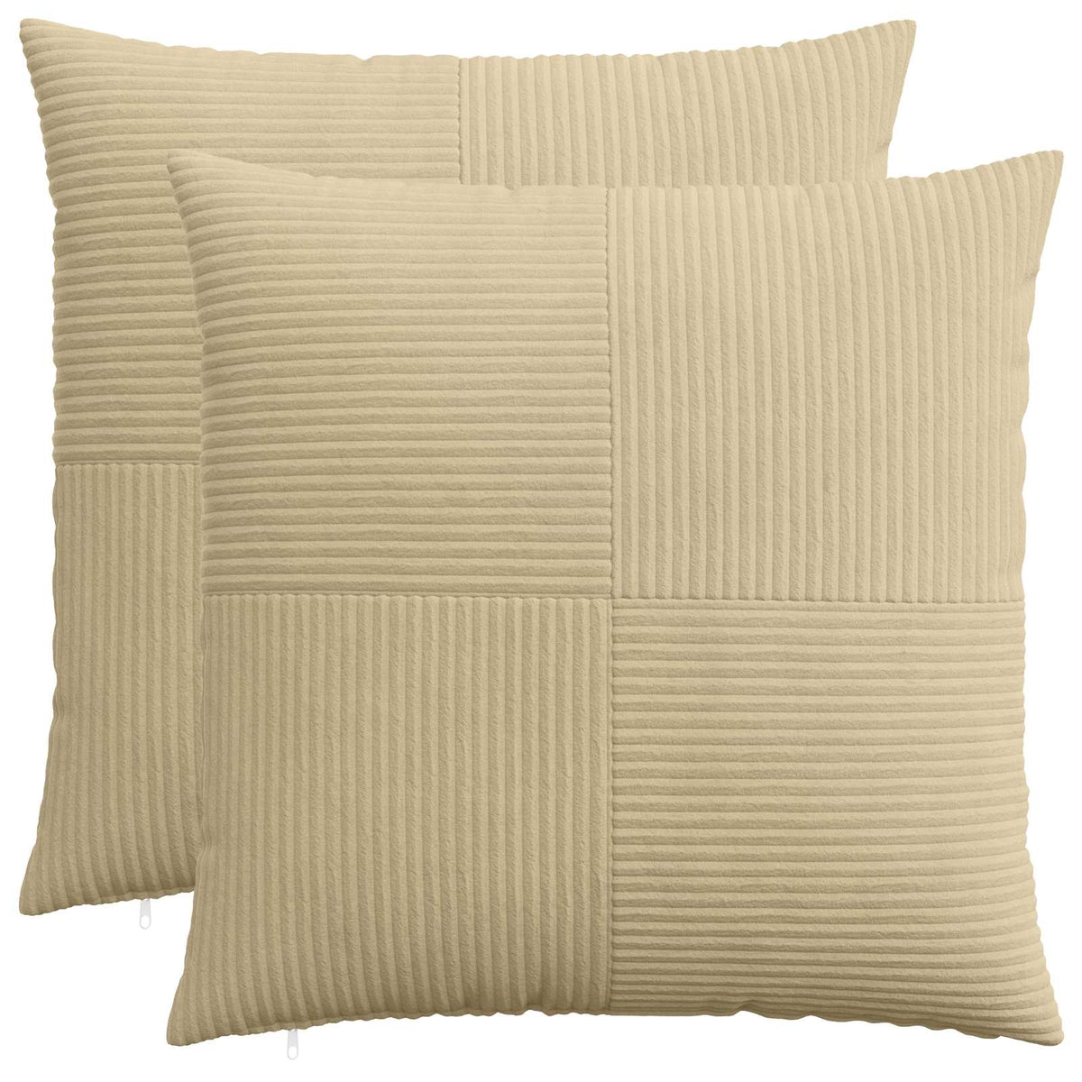 Federa 2 pcs ALMELO Grigio Verde 60 x 60 cm corduroy