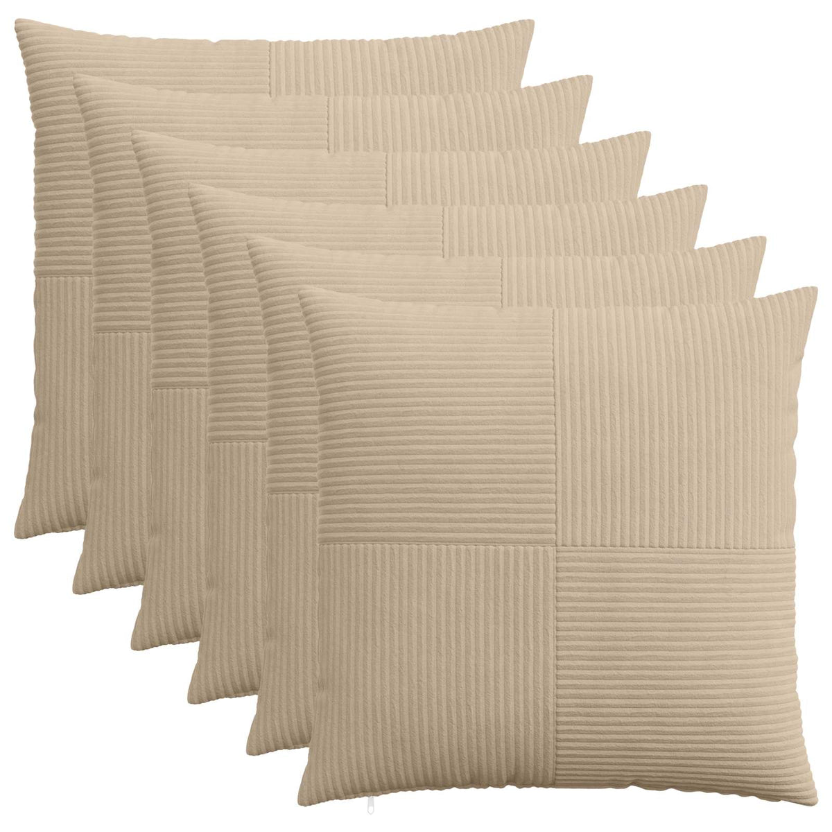 Federa 6 pcs ALMELO Tortora 60 x 60 cm corduroy | homemem39