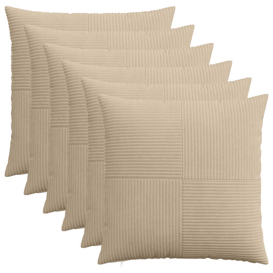 Federa 6 pcs ALMELO Tortora 60 x 60 cm corduroy | homemem39