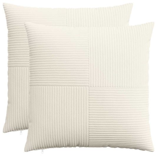 Federa 2 pcs ALMELO Crema 65 x 65 cm corduroy | homemem39