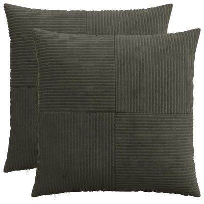 Federa 2 pcs ALMELO Antracite 65 x 65 cm corduroy | homemem39