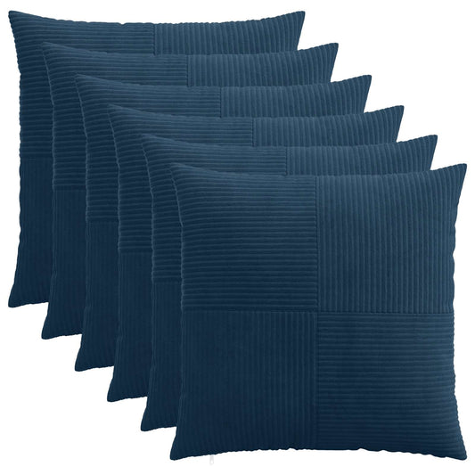 Federa 6 pcs ALMELO Blu navy 80 x 80 cm corduroy | homemem39