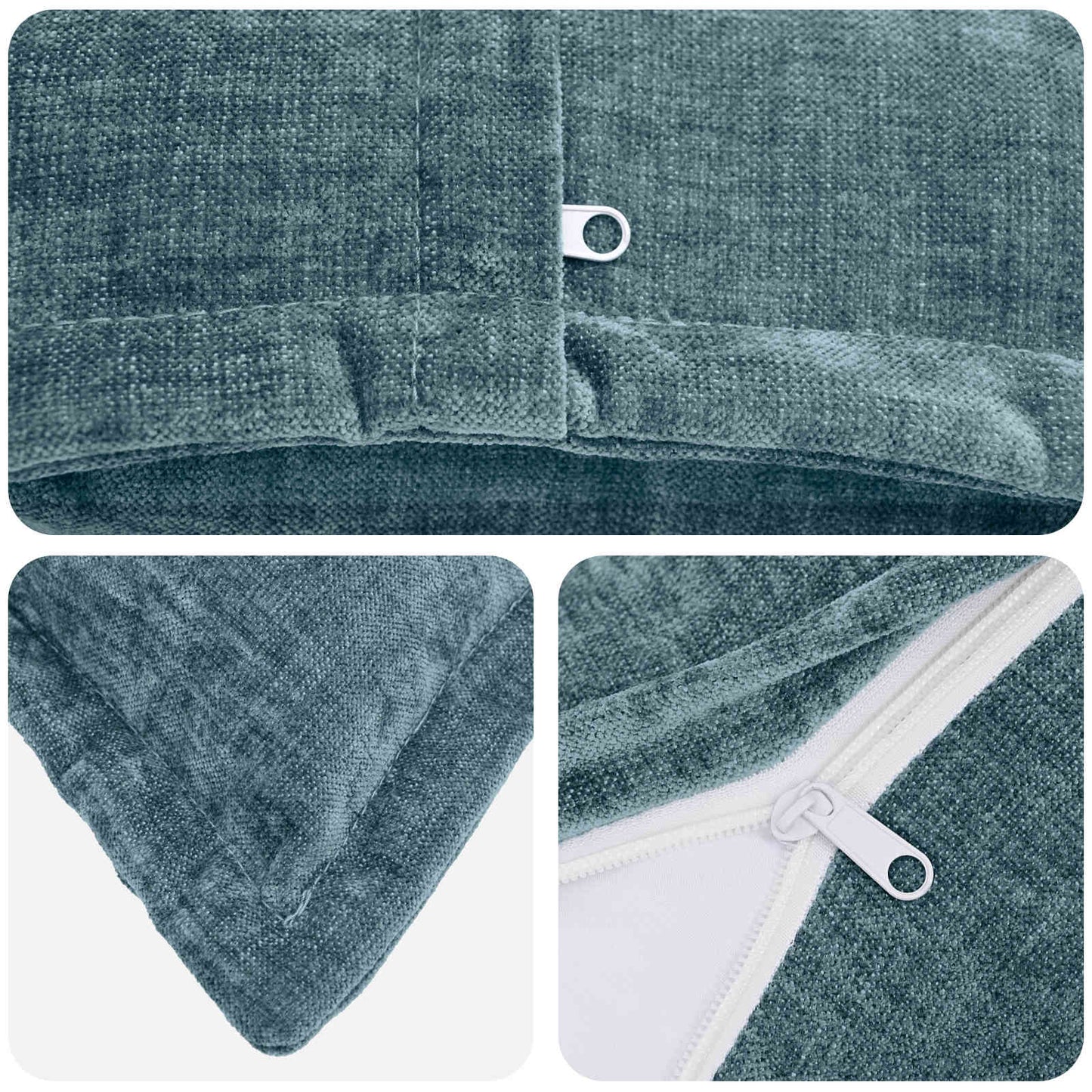 Federa 6 pz HOUTEN Blu 30 x 30 cm Tessuto Chenille