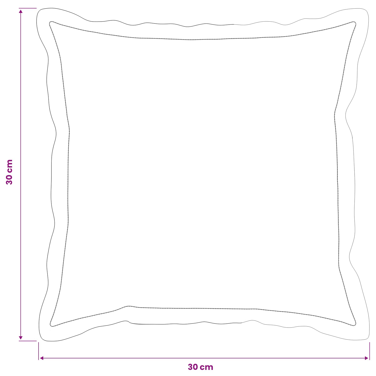 Federa 6 pz HOUTEN Blu 30 x 30 cm Tessuto Chenille | homemem39