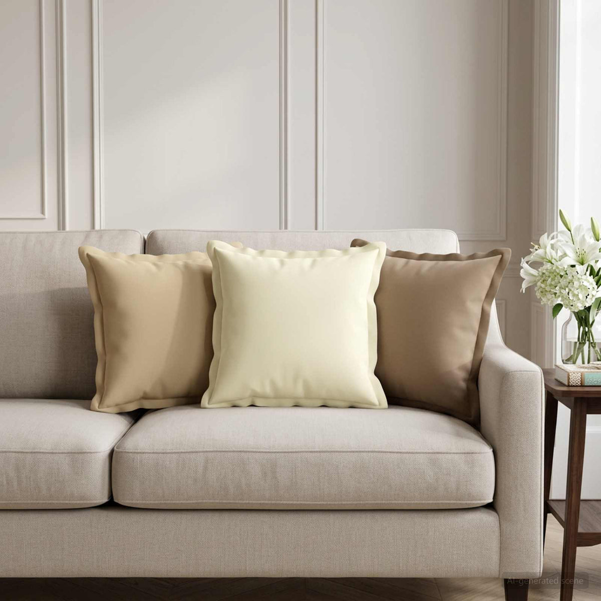 Cuscino con cuscino HOUTEN 2 pz Beige Poliestere | homemem39
