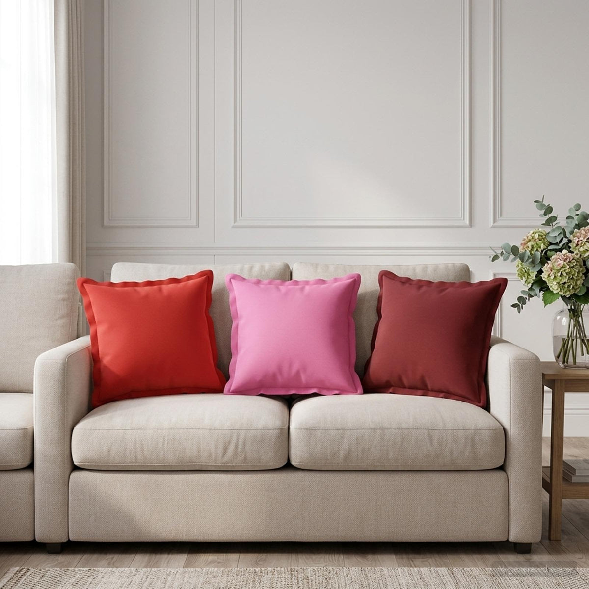 Cuscino con cuscino HOUTEN 6 pz Rosso Poliestere | homemem39