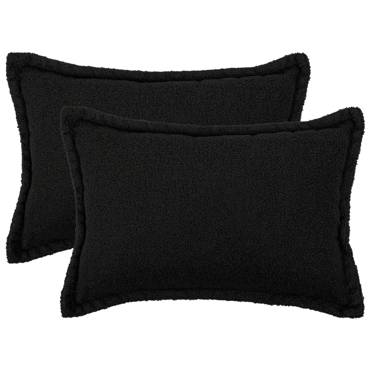 Federa 2 pcs HOUTEN Nero 30 x 50 cm Bouclé | homemem39