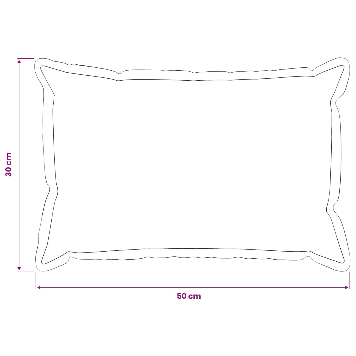 Federa 6 pcs HOUTEN Nero 30 x 50 cm Bouclé | homemem39