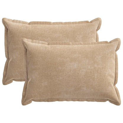 Federa 2 pz HOUTEN Tortora 30 x 50 cm Tessuto Chenille