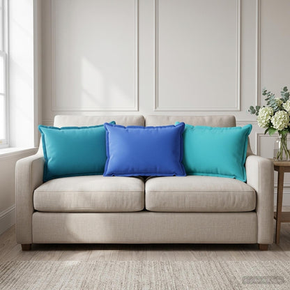 Cuscino con cuscino HOUTEN 2 pz Blu Reale Poliestere
