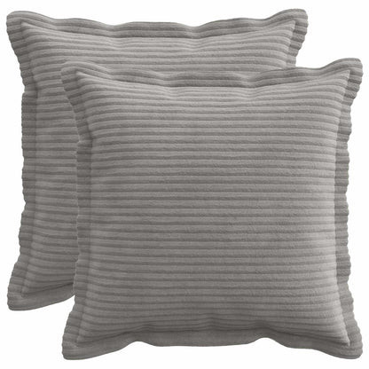 Federa 2 pz HOUTEN Grigio Chiaro 35 x 35 cm corduroy | homemem39