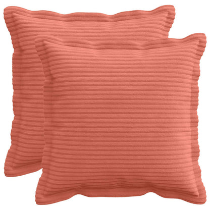 Federa 2 pz HOUTEN Rosso Arancio 35 x 35 cm corduroy | homemem39
