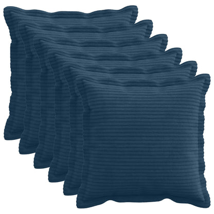 Federa 6 pz HOUTEN Blu navy 40 x 40 cm corduroy | homemem39