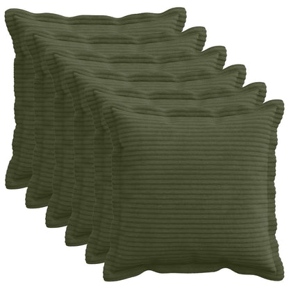 Federa 6 pz HOUTEN Verde 40 x 40 cm corduroy | homemem39