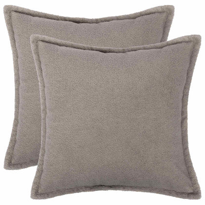 Federa 2 pcs HOUTEN Grigio Chiaro 40 x 40 cm Bouclé | homemem39