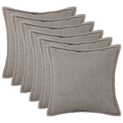 Federa 6 pcs HOUTEN Grigio Chiaro 40 x 40 cm Bouclé | homemem39