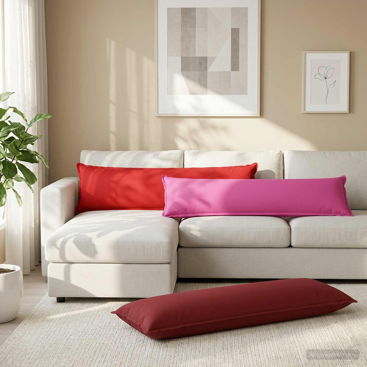Cuscino con cuscino HOUTEN Rosso 40 x 145 cm Poliestere | homemem39