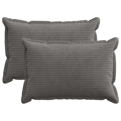 Federa 2 pz HOUTEN Grigio Scuro 40 x 60 cm corduroy | homemem39