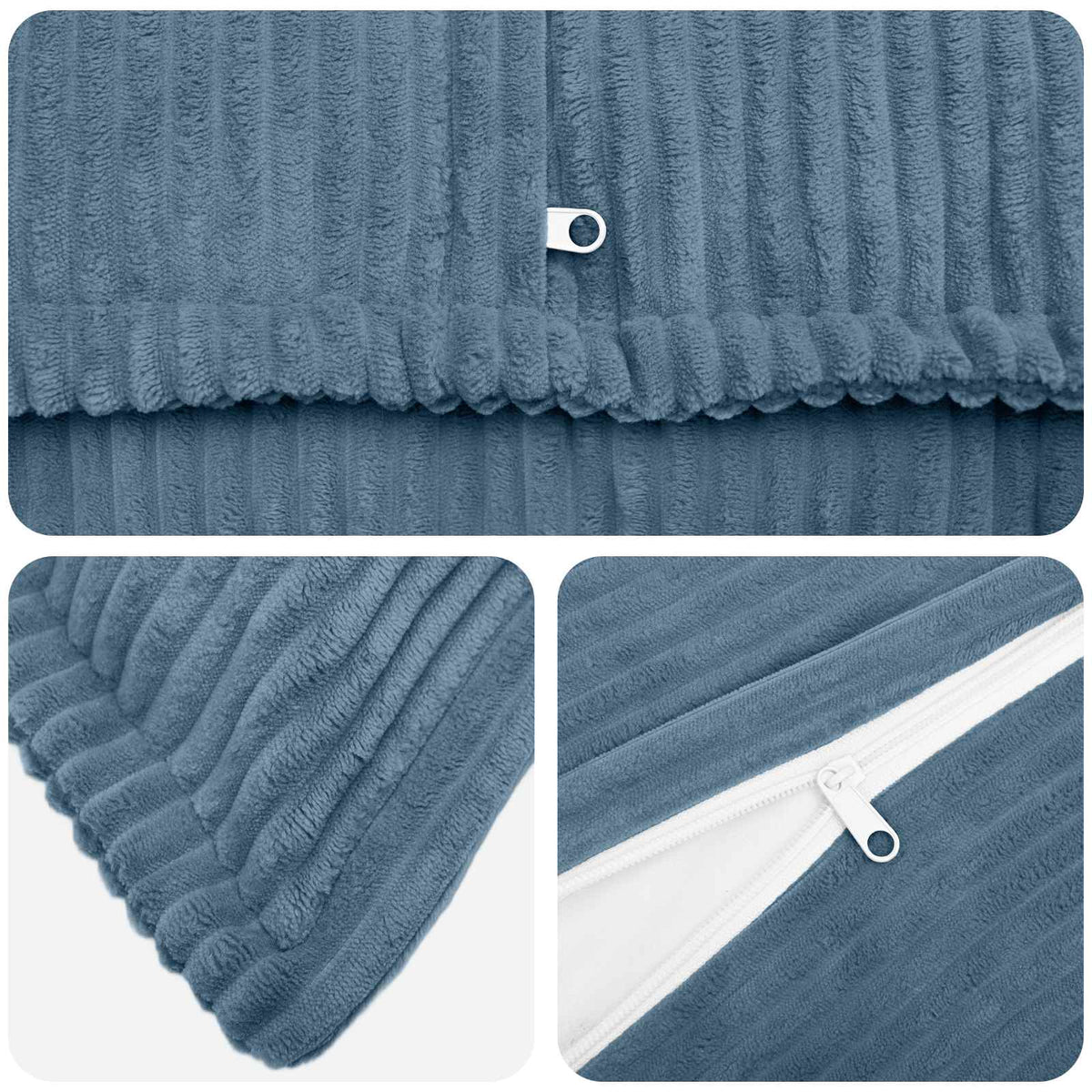 Federa 2 pz HOUTEN Blu 40 x 60 cm corduroy | homemem39