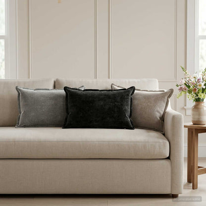 Federa 2 pz HOUTEN Antracite 30 x 50 cm Tessuto Chenille
