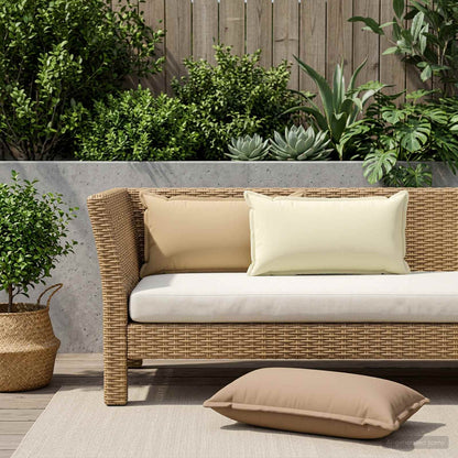 Cuscino con cuscino HOUTEN 2 pz Crema Poliestere | homemem39
