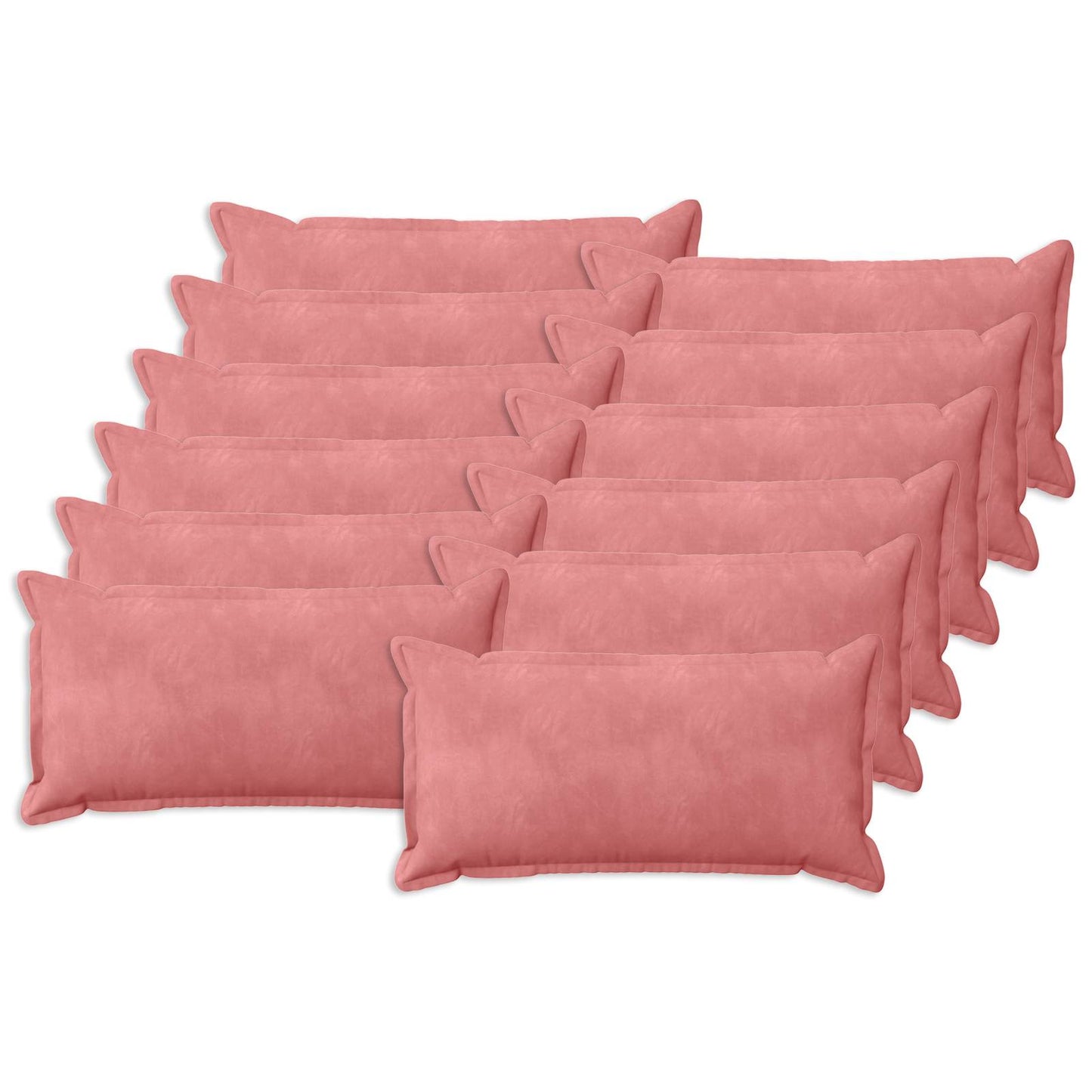 Federa 12 pcs HOUTEN Rosa 40 x 80 cm Velluto