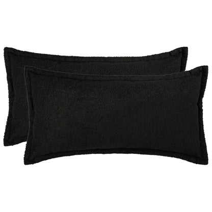 Federa 2 pcs HOUTEN Nero 40 x 80 cm Bouclé | homemem39