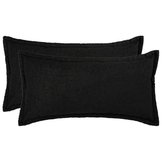 Federa 2 pcs HOUTEN Nero 40 x 80 cm Bouclé | homemem39
