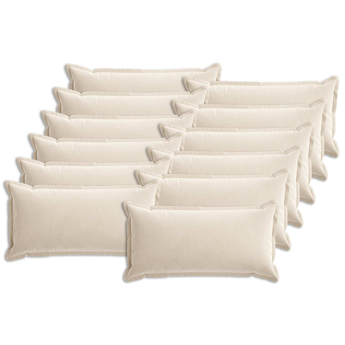 Federa 12 pz HOUTEN Crema 40 x 80 cm Tessuto Chenille | homemem39