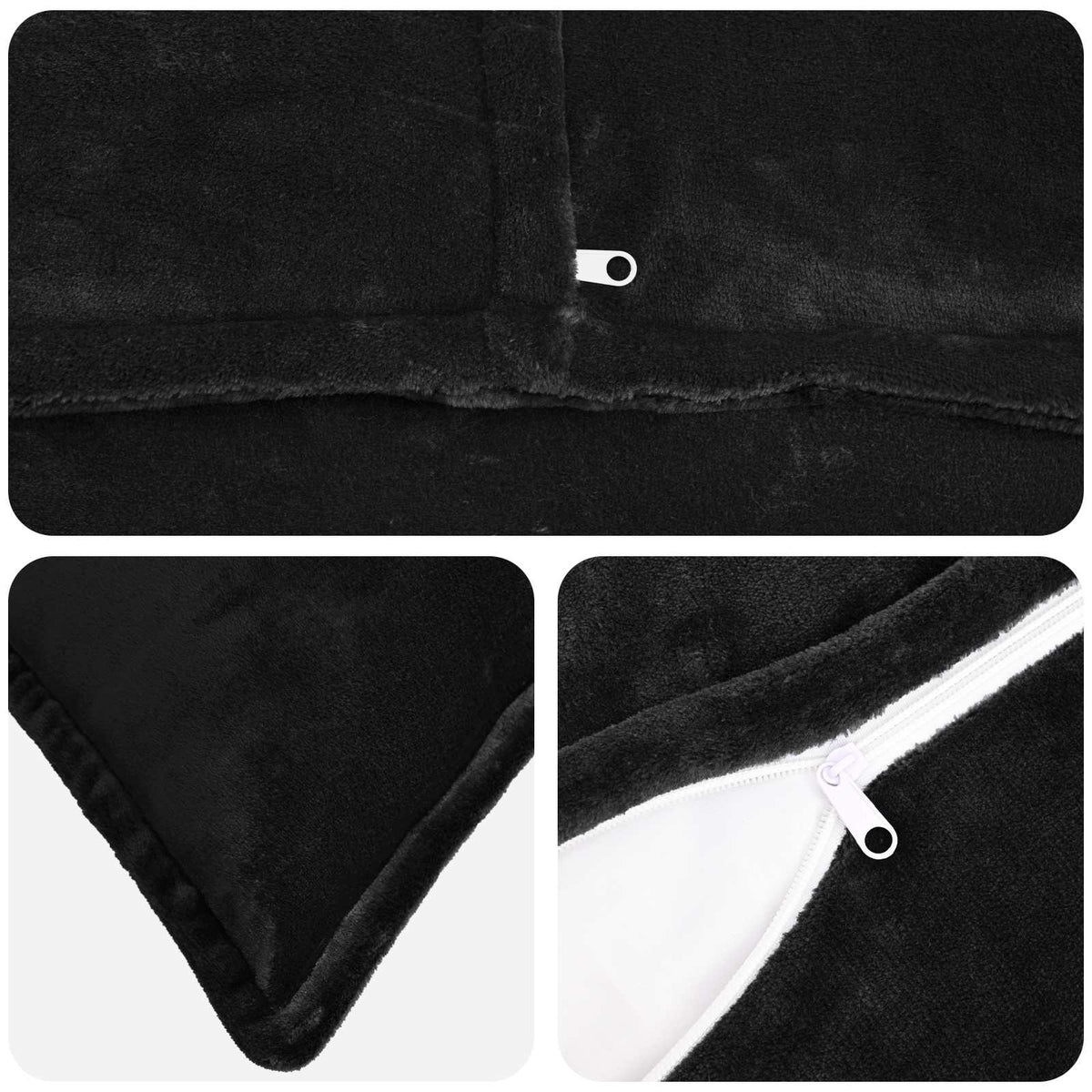 Federa 2 pcs HOUTEN Nero 40 x 80 cm Flanella | homemem39