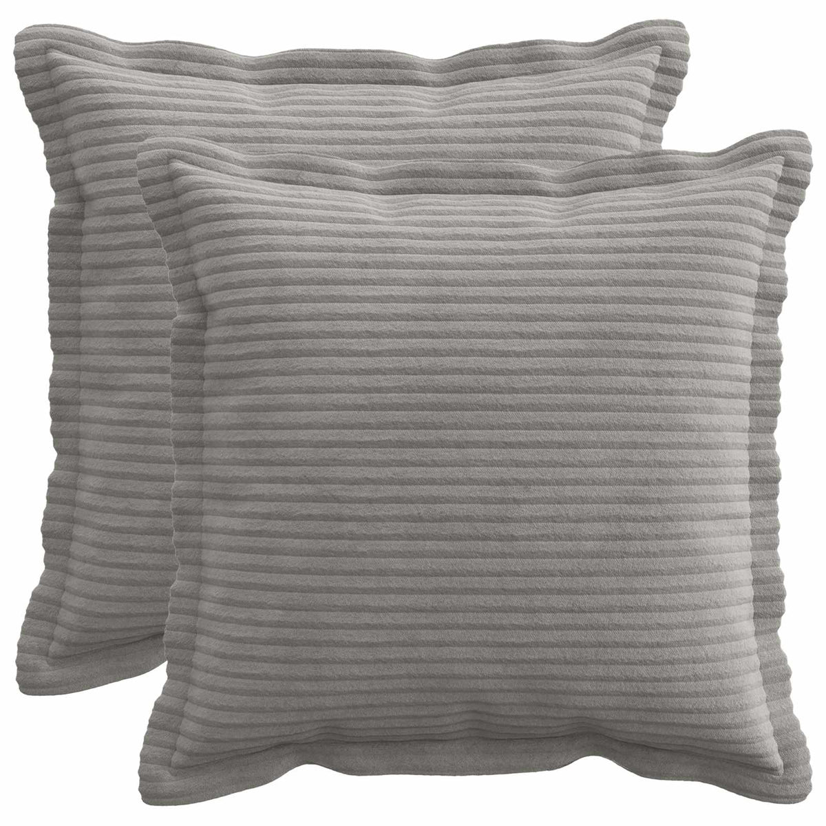 Federa 2 pz HOUTEN Grigio Chiaro 45 x 45 cm corduroy | homemem39