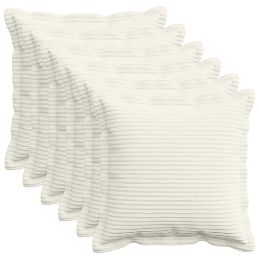 Federa 6 pz HOUTEN Crema 45 x 45 cm corduroy | homemem39