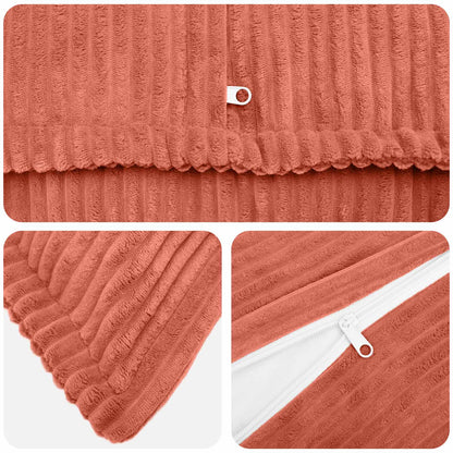 Federa 12 pz HOUTEN Rosso Arancio 45 x 45 cm corduroy | homemem39