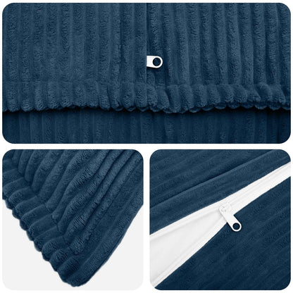 Federa 12 pz HOUTEN Blu navy 45 x 45 cm corduroy