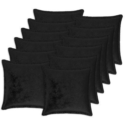 Federa 12 pcs HOUTEN Nero 45 x 45 cm Flanella | homemem39