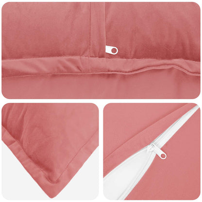 Federa 12 pcs HOUTEN Rosa 50 x 50 cm Velluto