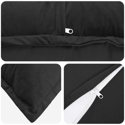 Federa 12 pcs HOUTEN Nero 50 x 50 cm Velluto